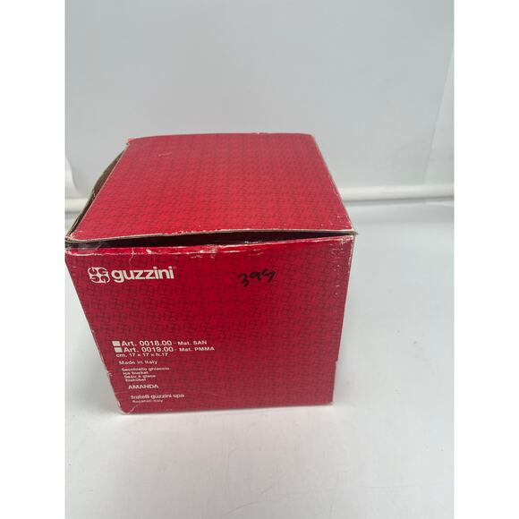 Retro 80's Lucite Cube Ice Bucket Pozzi Guzzini Amanda with Original Tongs - Picture 2 of 10